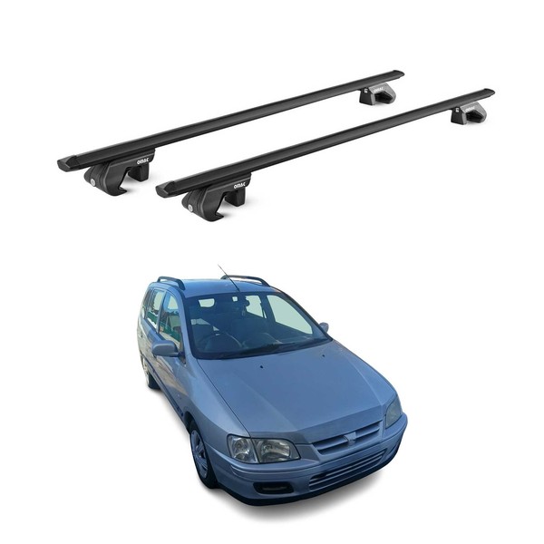DachträGer FüR Mitsubishi Space Star Mk1 1999-2002 Pre-Fl 90Kg Alu ABE Schwarz-image