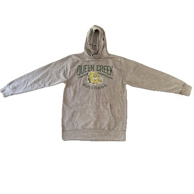 Queen Creek Bull Dogs Hoodie Pel Athletic Size M Grey Open Box New
