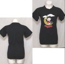 Betty Boop Y2K Vintage Graphic Tee USA Made Black Cotton Crew Neck 2000s Top S