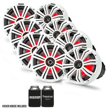 Kicker 8" White Marine LED Speakers - 4-Pairs of OEM replacement speakers