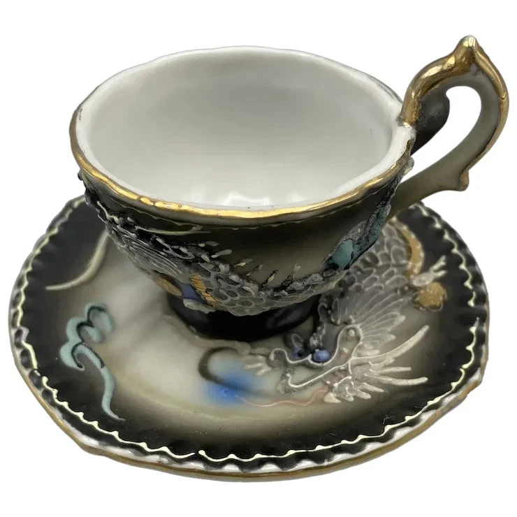 Dragonware In Antique Ceramic & Porcelain Cups & Saucers for sale