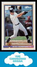 Mike Humphreys 1991 Bowman #162 RC Rookie New York Yankees Baseball Card. rookie card picture