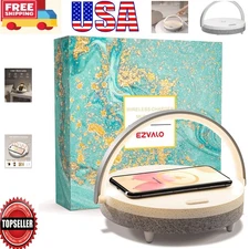 Portable LED Night Light & Bluetooth Speaker with Phone Holder - Unique Gift