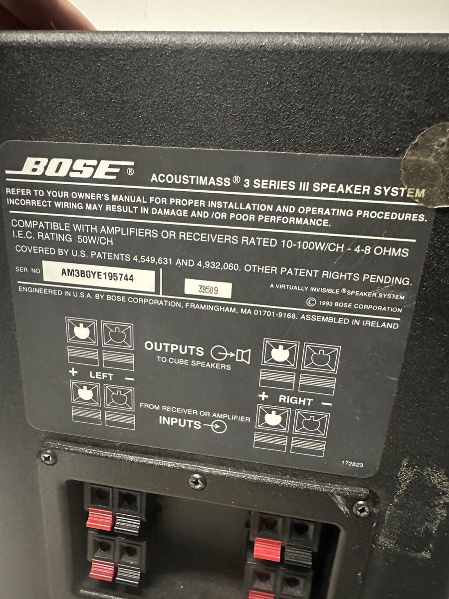 Bose Acoustimass 3 Series iii compact Audio Speaker System Bass