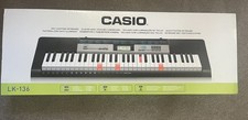 In Box Casio LK-136 Electronic Keyboard with Illuminating Keys Light-Up Feature