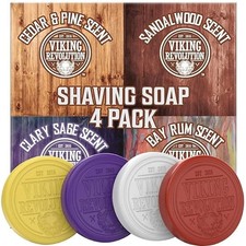 Men s Shaving Soap Set 4 Pack Variety 2.5oz Each Classic Wet Shave