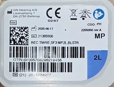 Brand New GN ReSound SureFit3 BLSTR (MP-2L) Med Power Receiver-USA Shipper