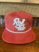 Vintage Style Alabama Crimson Tide Rope Hat Cap Snap Back Roll Tide Corduroy