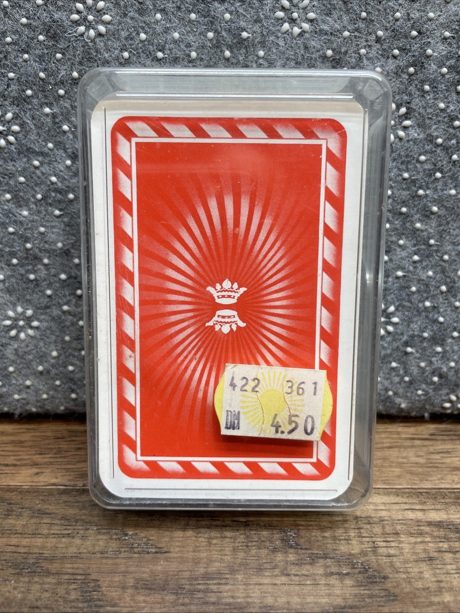 Vintage Jolly Joker Plastic Playing Cards Deck European Hard Case
