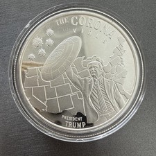 2020 Donald Trump Corona Virus Covid Shield 1 oz Silver 999 Round Coin on The Hot Collector