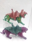 Vintage 1980s Complete MOTU Battle Cat & Panthor Saddles Helmet Original 1976