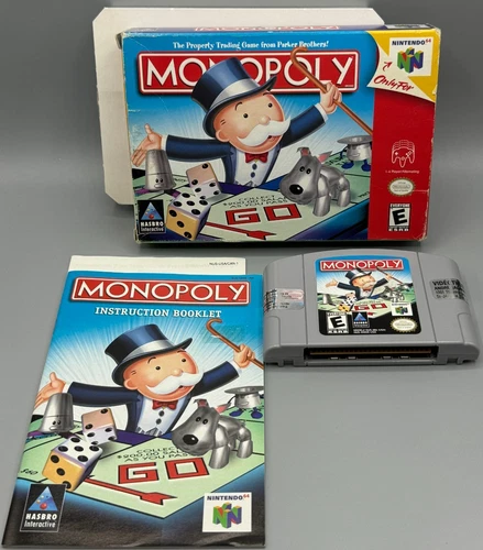 Monopoly Nintendo 64 N64 CIB Complete W/ Manual & Inserts Authentic Hasbro