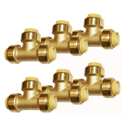 Pex Fitting 3/4 Pex Tee Push Fit Plumbing Tee Pushtoconnect Plumbing Fittings B