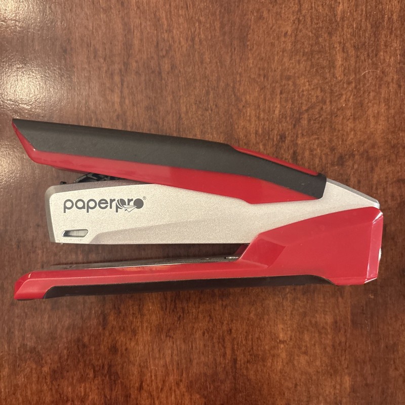 Paper Pro Stapler Silver, Red Black Pre-owned