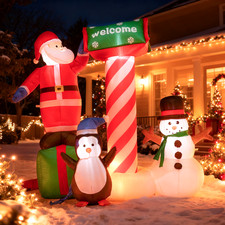 Aufblasbare Weihnachtsdeko Aussen Aufblasbarer Weihnachtsmann Schneemann Pinguin