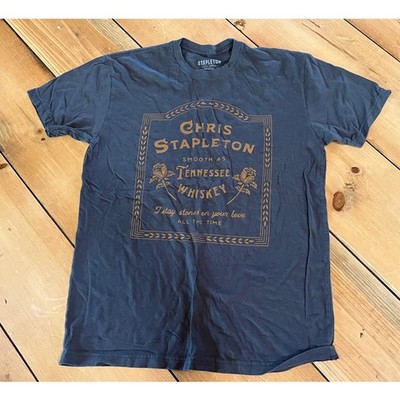 Chris Stapleton Shirt Adult Medium Gray Smooth As Tennessee Whiskey Soft Casual