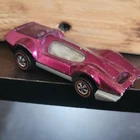 Hot Wheels Bugeye Redlines Diecast Car Pink Silver 1:64 Scale 1970