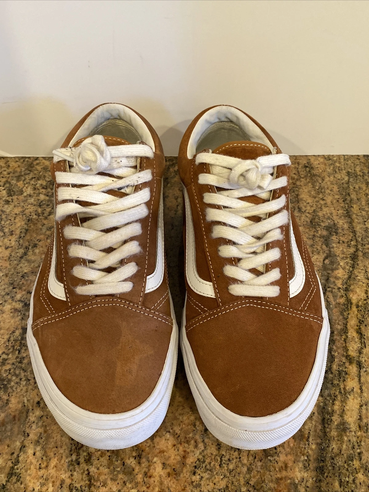 Scarpe in pelle scamosciata Vans Off The Wall unisex Scotchgard da uomo taglia 9 donna 10 5 cammello