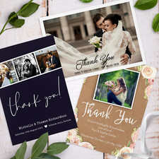 Personalised Wedding Thank You cards inc Envelopes + Photo (Z3