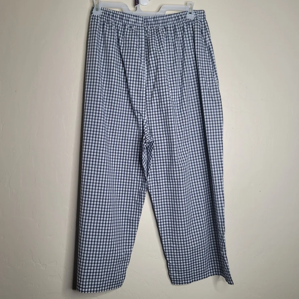 Conjunto de pijama xadrez azul masculino Fruit of the Loom 2XL algodão poliéster - Imagem 4 de 4