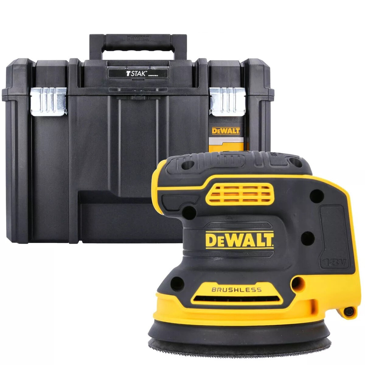 DeWalt DCW210 18v XR Cordless Brushless Random Orbital Disc Sander TSTAK  Case