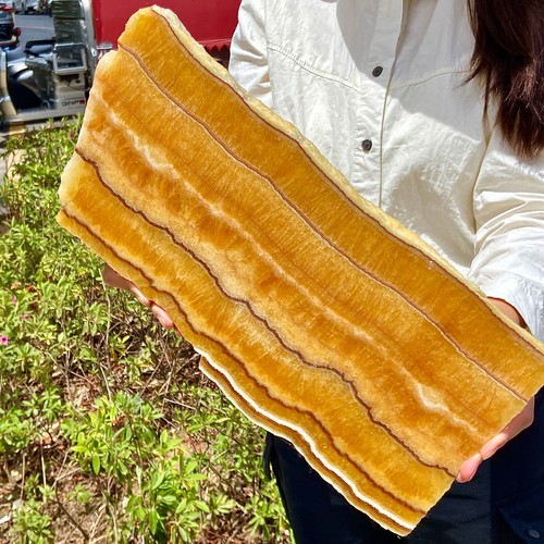 5.55LB Natural yellow calcite flakes mineral polished crystal energy therapy - 第 8/14 張圖片