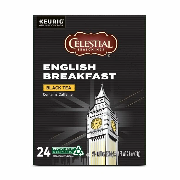Celestial Seasonings Inglés Desayuno Té 24 a 144 Keurig K Taza Elige Cualquier Tamaño Foto 3 de 4