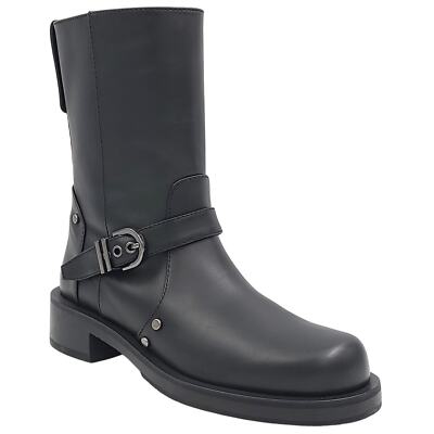 Stuart Weitzman Women Maverick Pull On Moto Booties Size US 6.5B Black Leather