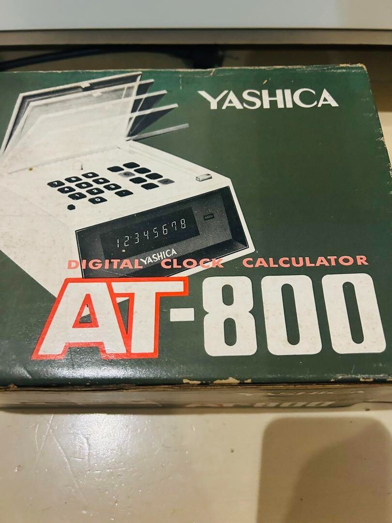 70s Rare Yashica Digital Calculator Clock AT-800 w/ Manual