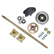 32" Rear Live Axle Wheel Hub Complete Kit For Go Kart Golf Cart ATV Buggy Quad