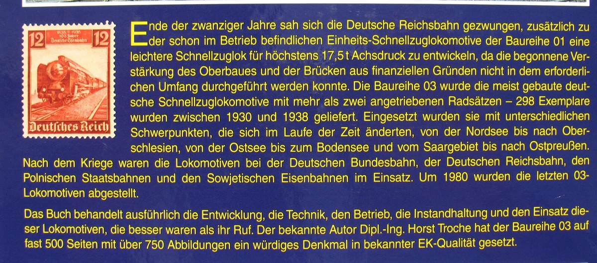 Die Baureihe 03 von Horst Troche (2012, Gebundene Ausgabe Die Baureihe 03 von Horst Troche (2012, Gebundene Ausgabe