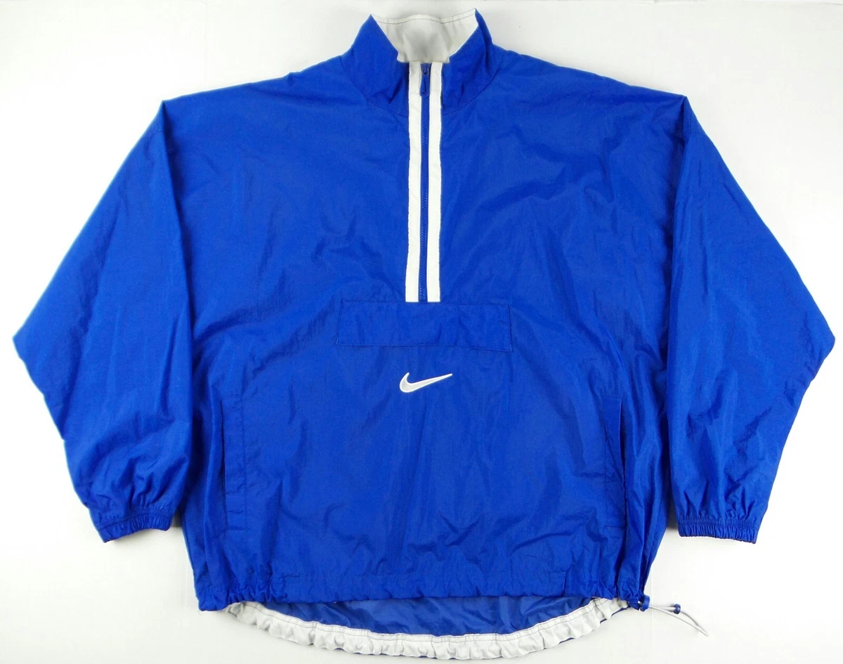 Vintage 90s Nike Swoosh 100% Nylon Pullover Windbreaker Jacket Size Mens XL