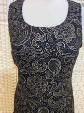 Sans Souci Dress Size 10,Holiday,Wedding,Black/gold