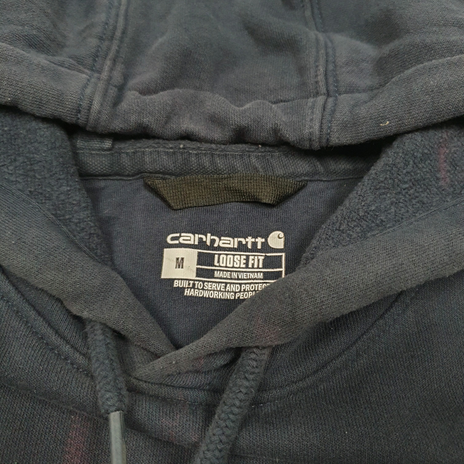 CARHARTT Hoodie Workwear Spellout Jumper Sweatshirt Mens M image 2