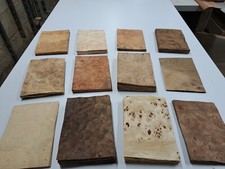 Natural Wood BURR Veneer Samples, HIGHEST QUALITY, A5, 220mm x 150mm, marquetry