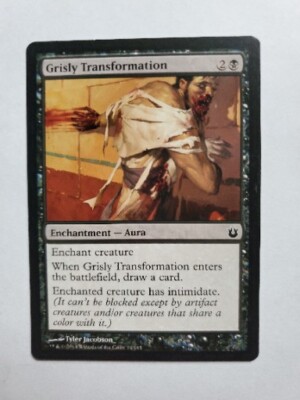 mtg black aura cards MTG Magic The Gathering Card Grisly Transformation Enchantment Aura Black  Born