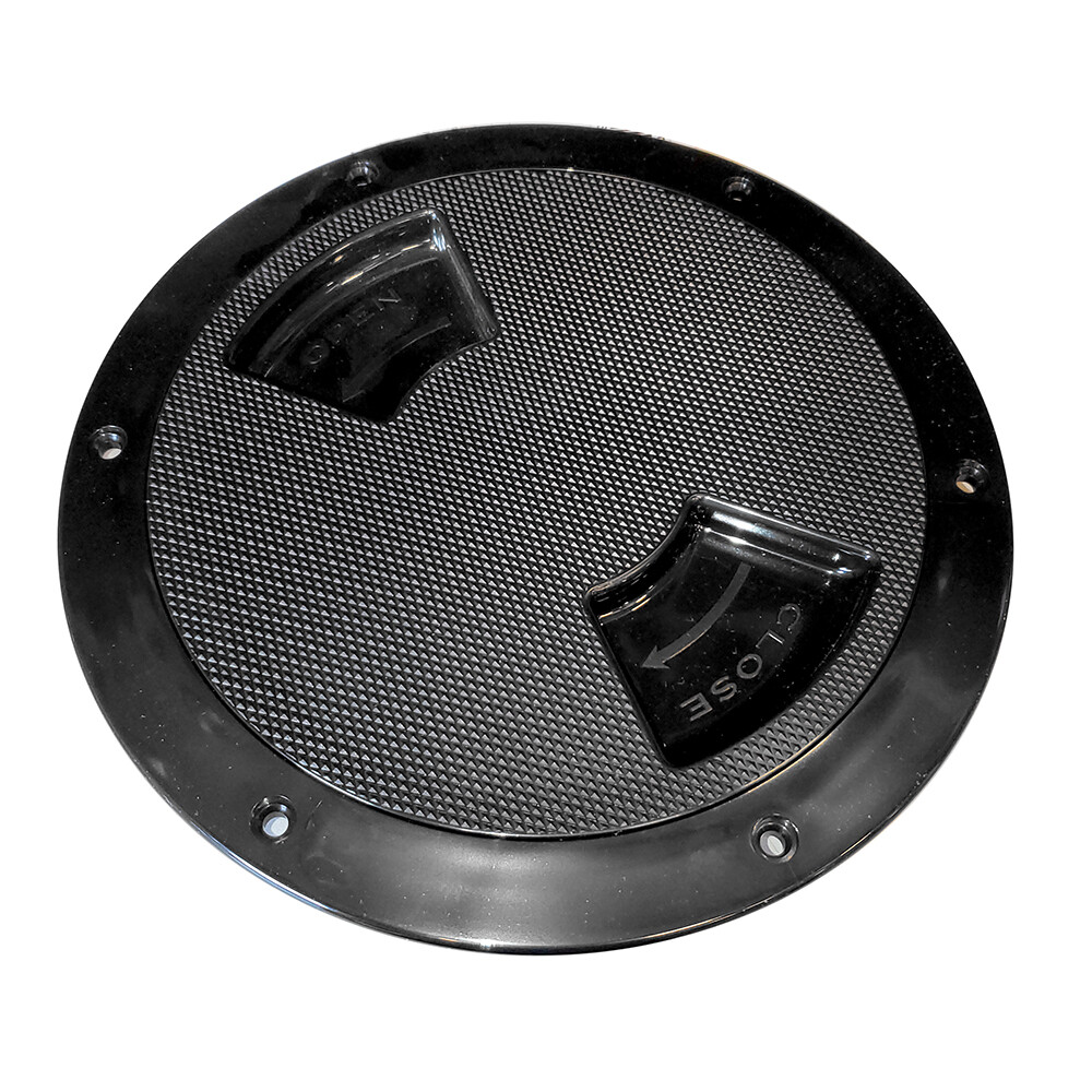 336167-1 Sea-Dog Textured Quarter Turn Deck Plate - Black