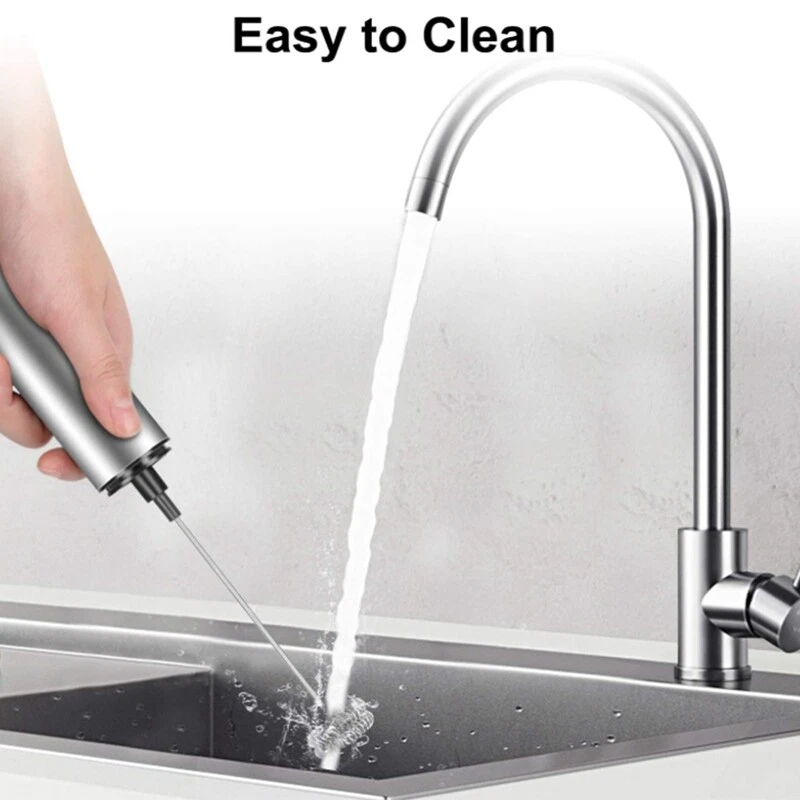 Milk Frother Handheld Coffee Frother Electric Whisk, USB Rechargeable Foam1714