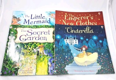 Usborne Fairy Tale -Lot 4 Mini Books Short Stories  ( Cinderella,Secret Garden