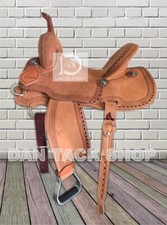Handmade Western Rough Out Leather Horse Saddle with Tack Set and Free Shipping