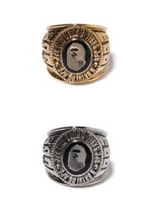 A BATHING APE BAPE COLLEGE RING 1J80-182-007 Gold, Silver
