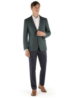 Limehaus strukturierte Slim Fit Jacke grün Brustumfang 40R UVP £140 TD7 WW 04