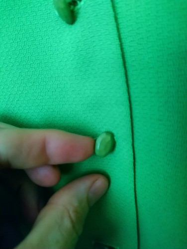 Ladies Smart Stylish Green Blouse Fitted Waistcoat Sz S - M Korea Gangnam Style - Picture 8 of 9