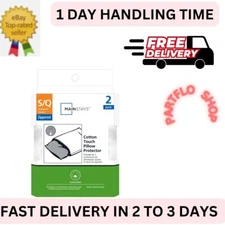 Mainstays Cotton Touch Zippered Pillow Protector, Standard/Queen, 2 Pack