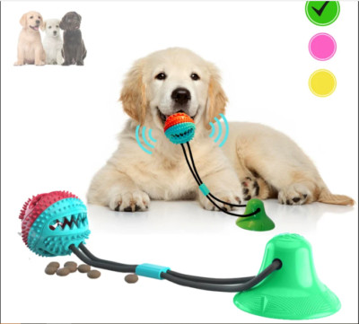 Interactive Dog Ball Toy For Pet Chew Bite Tooth Cleaning Toothbrush Feeding