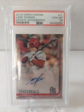 2019 Topps Chrome Update Lane Thomas Auto RC PSA 10 Gem Mint