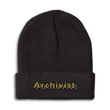 Beanies for Men Archivist Winter Hats for Women Acrylic Skull Cap 1 Size
