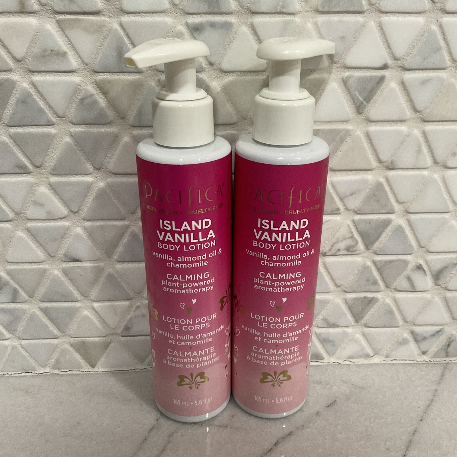 (2) Pacifica island vanilla body lotion Vanilla, Almond Oil,