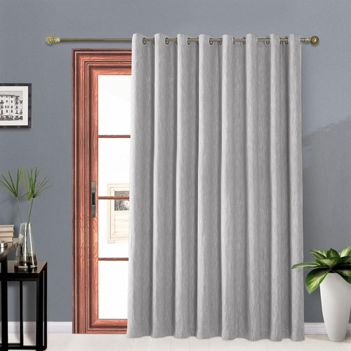 Elegant Cotton Wide Blackout Curtains for Sliding Glass Door Living Room Thermal - Picture 12 of 12