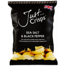 Just Crisps - Sea Salt & Black Pepper Flavour - Full Case 24x40g